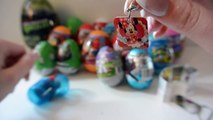 21 Surprise Eggs, Kinder Surprise Cars 2 Spider Man Planes Mickey Mouse Filly Disney Pixar