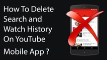 How To Delete Search and Watch History On YouTube Mobile App ?