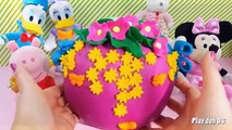 Play doh BIGGER eggs Peppa pig MINIONS Kinder surprise eggs Minnie mouse DISNEY TOYS