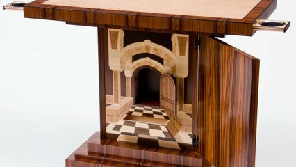 Craig Thibodeau-CT Fine Furniture - Art Deco Table with Trompe L'oeil Interior