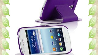 JAMMYLIZARD | Funda De Piel Para Samsung Galaxy S3 MINI Con Cierre Magnético y Apoyo MORADO