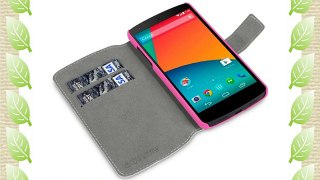 LG Google Nexus 5 - Funda tipo cartera (con ranuras para tarjetas y función atril piel sintética)