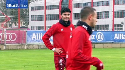 Business as usual for Bayern coach Pep Guardiola at training