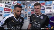 Man City 1-3 Leicester - Riyad Mahrez & Robert Huth Post Match Interview
