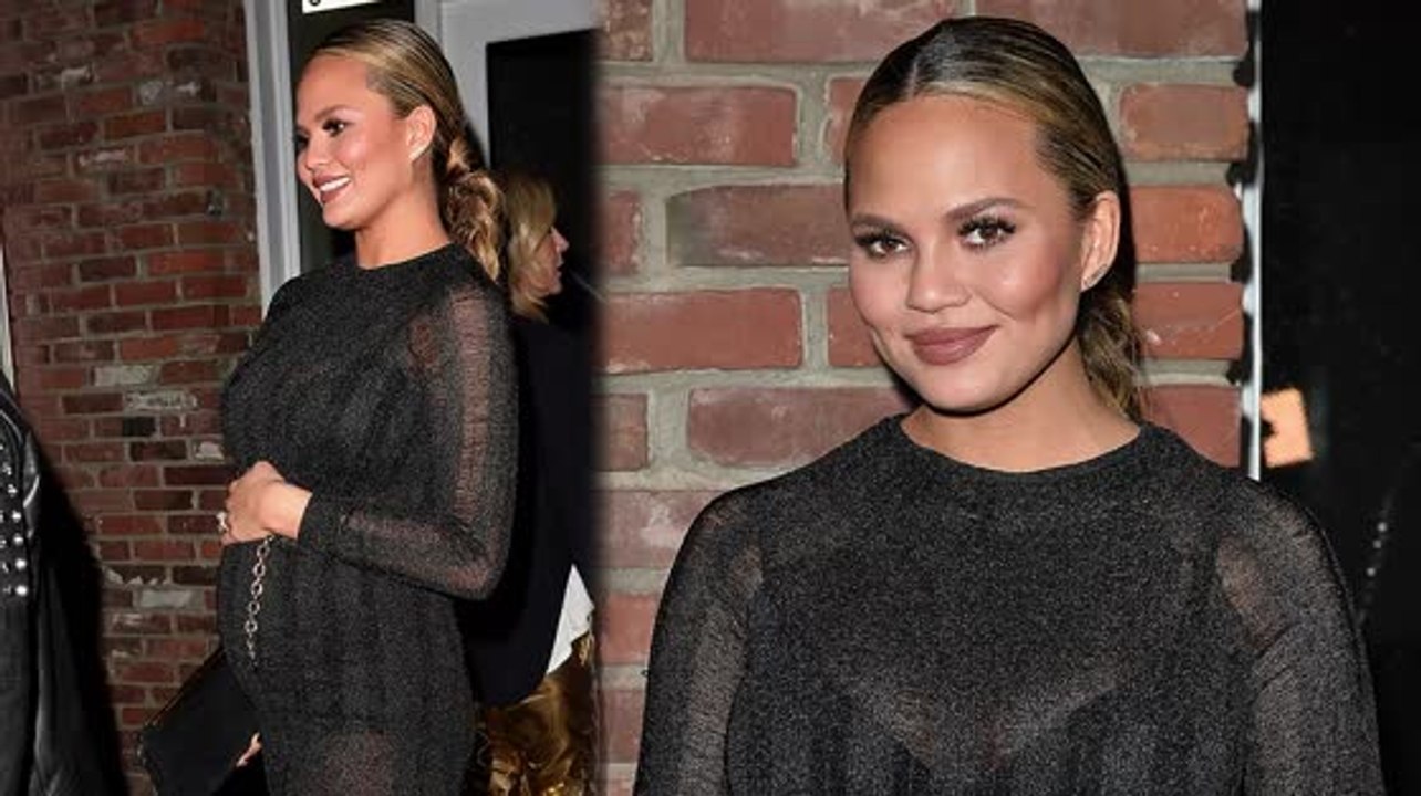 Chrissy Teigen: Sheer Genius Maternity Fashion!