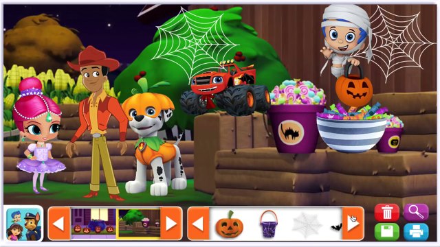 Nick Jr Sticker Pictures Halloween with Bubble Guppies, PAW Patrol, Blaze and More!