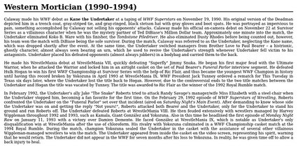 Western Mortician 1990 1994 The Undertaker 1 (FULL HD)