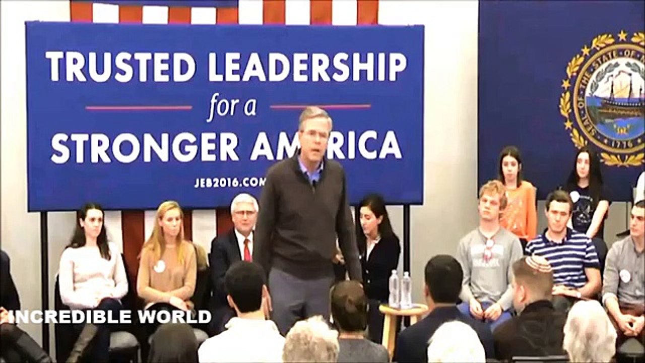 Jeb Bush BEGS New Hampshire Voters To Give Him a CLAP After An Applause Line Falls Flat(VIDEO)!!!! (World Music 720p)
