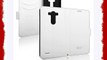 Pdncase Funda de Cuero para LG G3 LG-F400 Wallet case cover Color Blanco