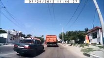 Russian Drivers - Scooter Guy FAIL