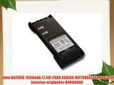 vhbw BATERÍA 1500mAh (7.5V) PARA RADIOS MOTOROLA Reemplaza baterías originales HNN9008A
