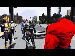 KAMEN RIDER VS RED HULK - GREAT BATTLE - GTA IV