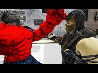 SCORPION VS RED HULK - GREAT BATTLE - GTA IV
