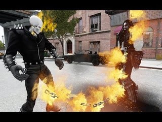 GHOST RIDER VS INJUSTICE LOBO - GREAT BATTLE - GTA IV