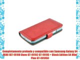 JAMMYLIZARD Funda De Piel Para Samsung Galaxy S4 MINI Luxury Wallet Tipo Cartera ROJO