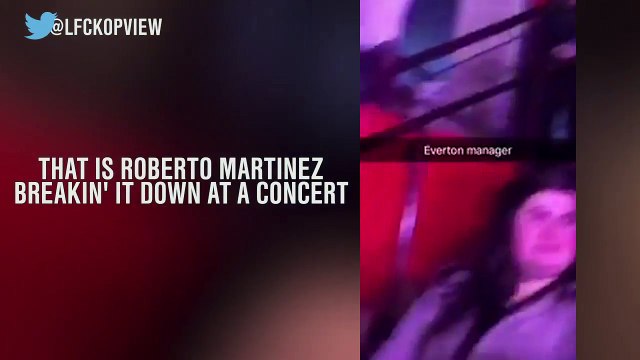 Roberto Martinez gets down at a Jason Derulo show
