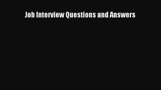 PDF Download Job Interview Questions and Answers Download Full Ebook