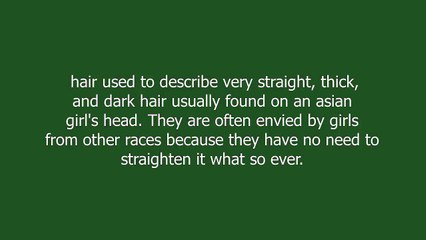 asian hair meaning and pronunciation