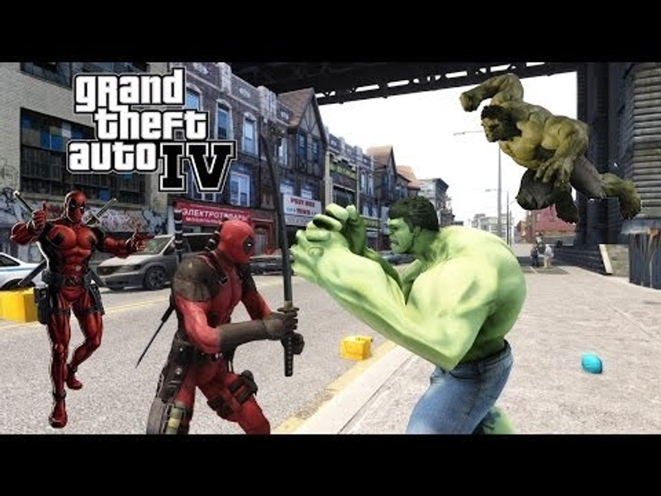 Deadpool vs HULK - EPIC BATTLE - Grand Theft Auto