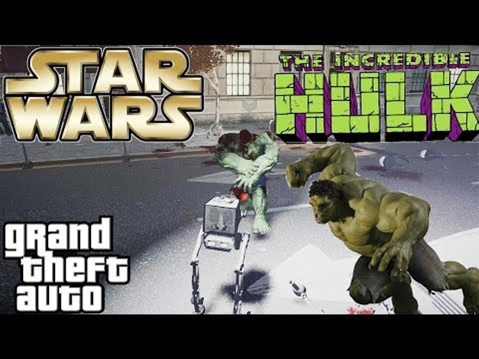 BABY WALKER (STAR WARS) VS HULK | THE INCREDIBLE HULK + STAR WARS MOD | GTA 4