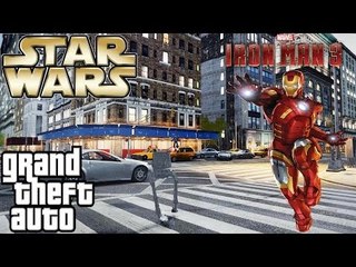 GTA 4: BABY WALKERS ( STAR WARS) VS IRON MAN | EPIC BATTLE | Grand Theft Auto 4