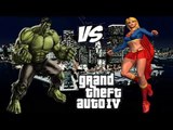 SUPERGIRL VS THE INCREDIBLE HULK | HULK SCRIPT VS SUPERMAN SCRIPT | GTA IV