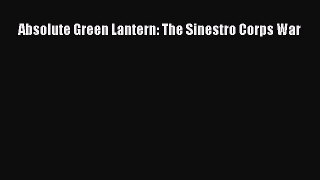 [PDF Download] Absolute Green Lantern: The Sinestro Corps War [Download] Online