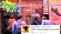 Prank GONE WRONG - KNIFE Pulled on Prankster - Youtube Comments in Public