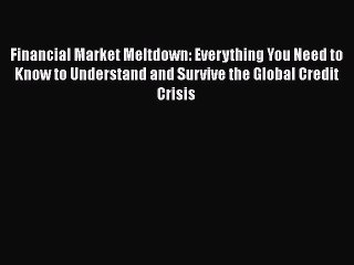 Financial Market Meltdown: Everything You Need to Know to Understand and Survive the Global