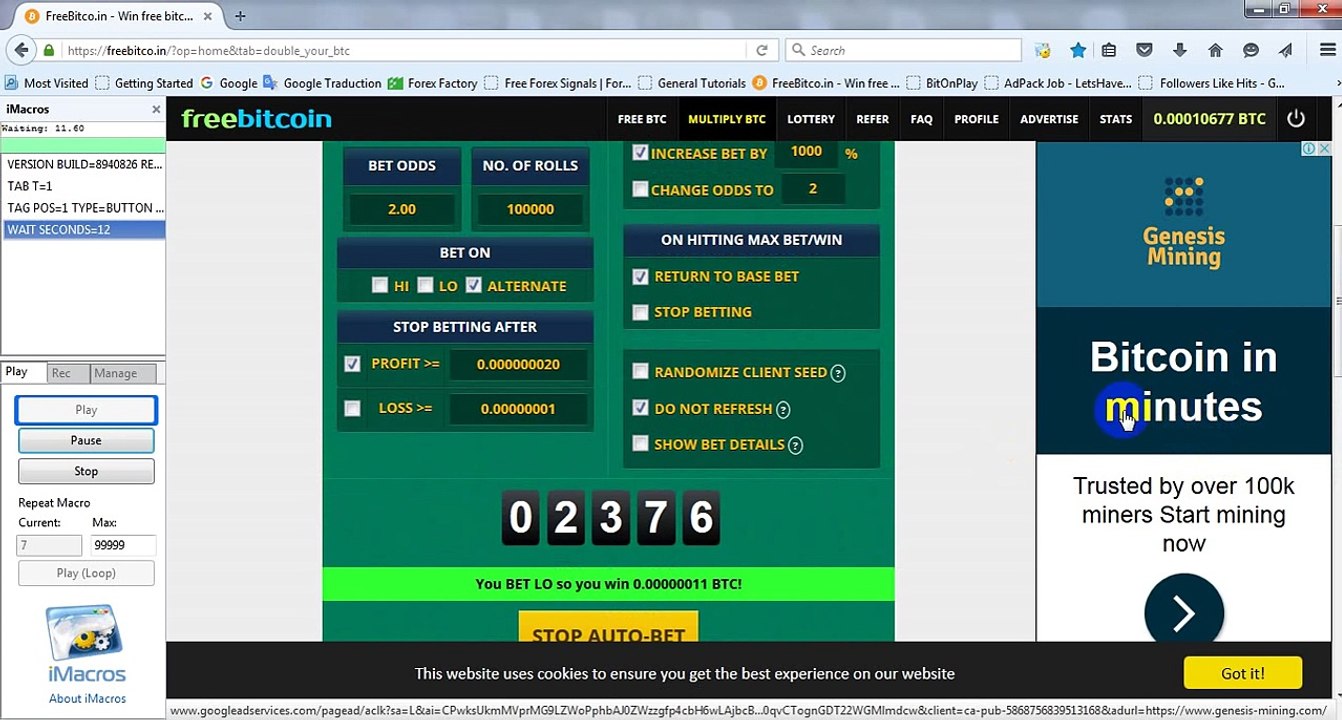 ---Freebitco.in Best Strategy ..update 2016 - YouTube