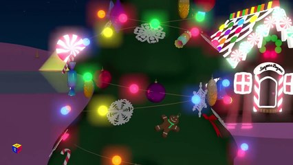 Christmas movies cartoons for children. Choo-Choo train celebrates New Year's Eve at candyland