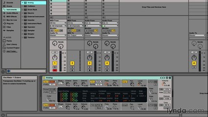 Up and Running with Ableton Analog 007 Creating a richer sound with oscillator tuning