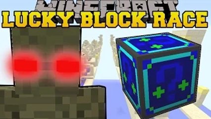 PAT AND JEN PopularMMOs Minecraft: MUMMY MADNESS LUCKY BLOCK RACE GamingWithJen