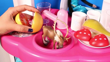 ❤ FROZEN Kitchen Toy Smoby ❤ Toy Cutting Food Frozen Mini Kitchen Frozen Küche Cocinita Toy Food