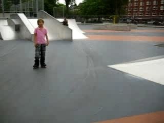 David patinando en Amsterdam