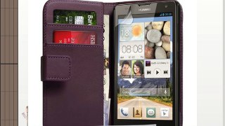 Yousave Accessories - Funda tipo cartera para Huawei Ascend G740 (piel sintética) color morado