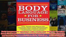 Download PDF  Body Language for Business Tips Tricks and Skills for Creating Great First Impressions FULL FREE