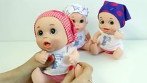 Twins Baby Dolls Pelones Triplets Baby Dolls Bathtime and Lunch Time How to Bath Babies Toy Videos