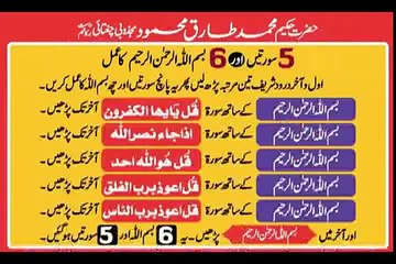 6 Bismillah & 5 Surtain Hakeem Tariq Mehmood Chughtati