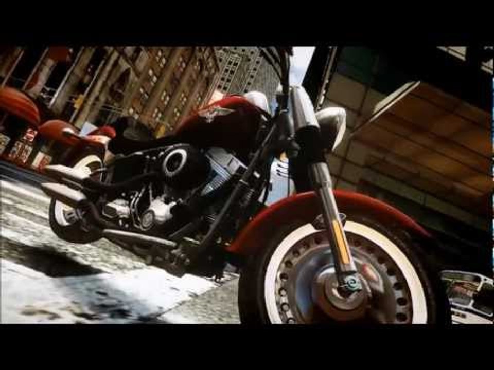 GTA IV 4 2010 Harley Davidson Fatboy Lo with Biker Clothes HD 1080p + Download