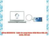 MiPow MICCM101G - Cable de carga/datos (USB/Micro USB LED verde 200 cm)