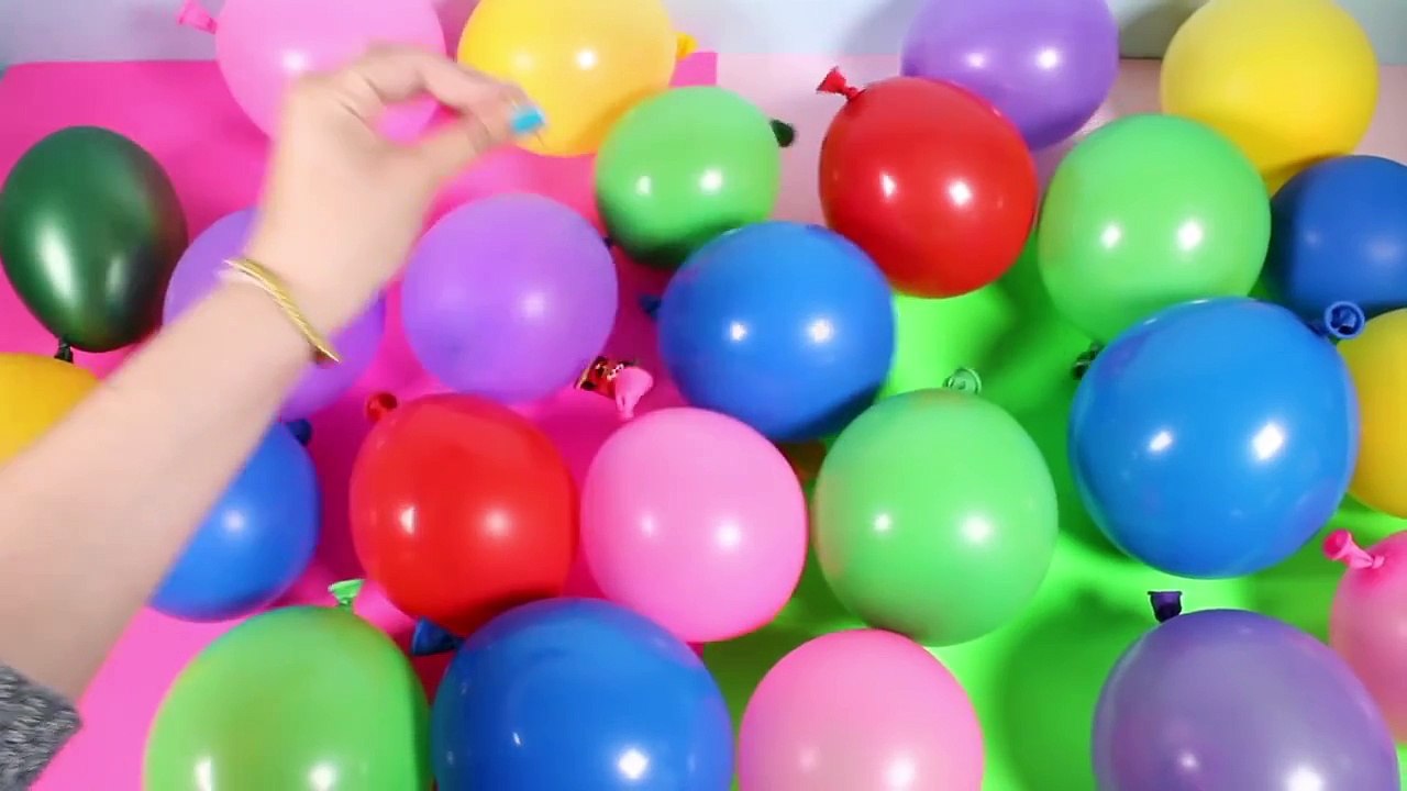 Surprise Balloons with Toys Mickey Mouse Spider-Man Peppa Pig Angry Birds Disney Princess Eggs