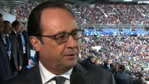 Interview lors du match France-Italie au Stade de France