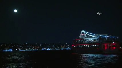 İstanbul’da ‘mavi ay’ güzelliği