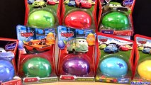 8 Cars Surprise Eggs Cars 2 HOLIDAY Edition EASTER Egg Sally, Lightning McQueen, Snot Rod