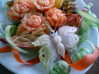 Mother Day Fruit Platter -จัดผลไม้แกะสลักแบบต่างๆ