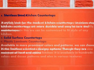 Top 10 Kitchen Countertop Styles and Trends