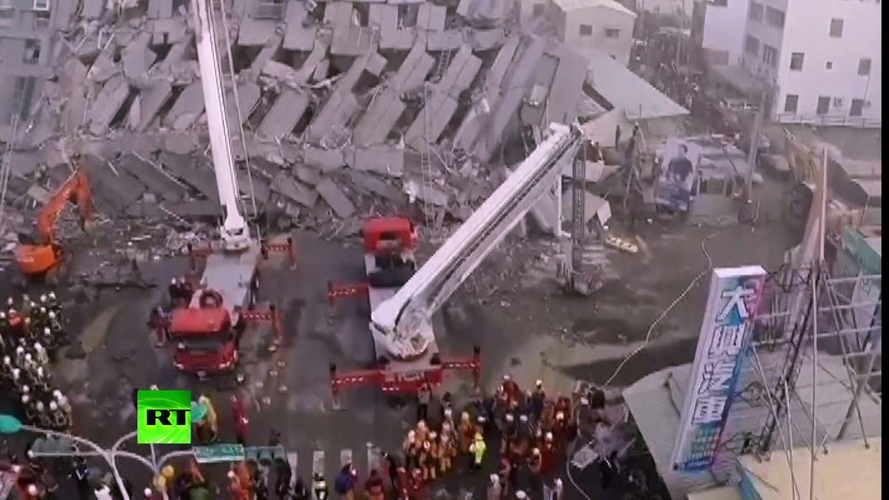 Terrible tremblement de terre à Taïwan (images aériennes)
