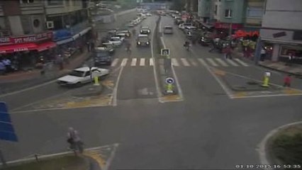 Samsun?daki Trafik Kazaları Mobese?ye Yansıdı