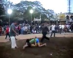 Strong Girl defeats boy in Kabaddi